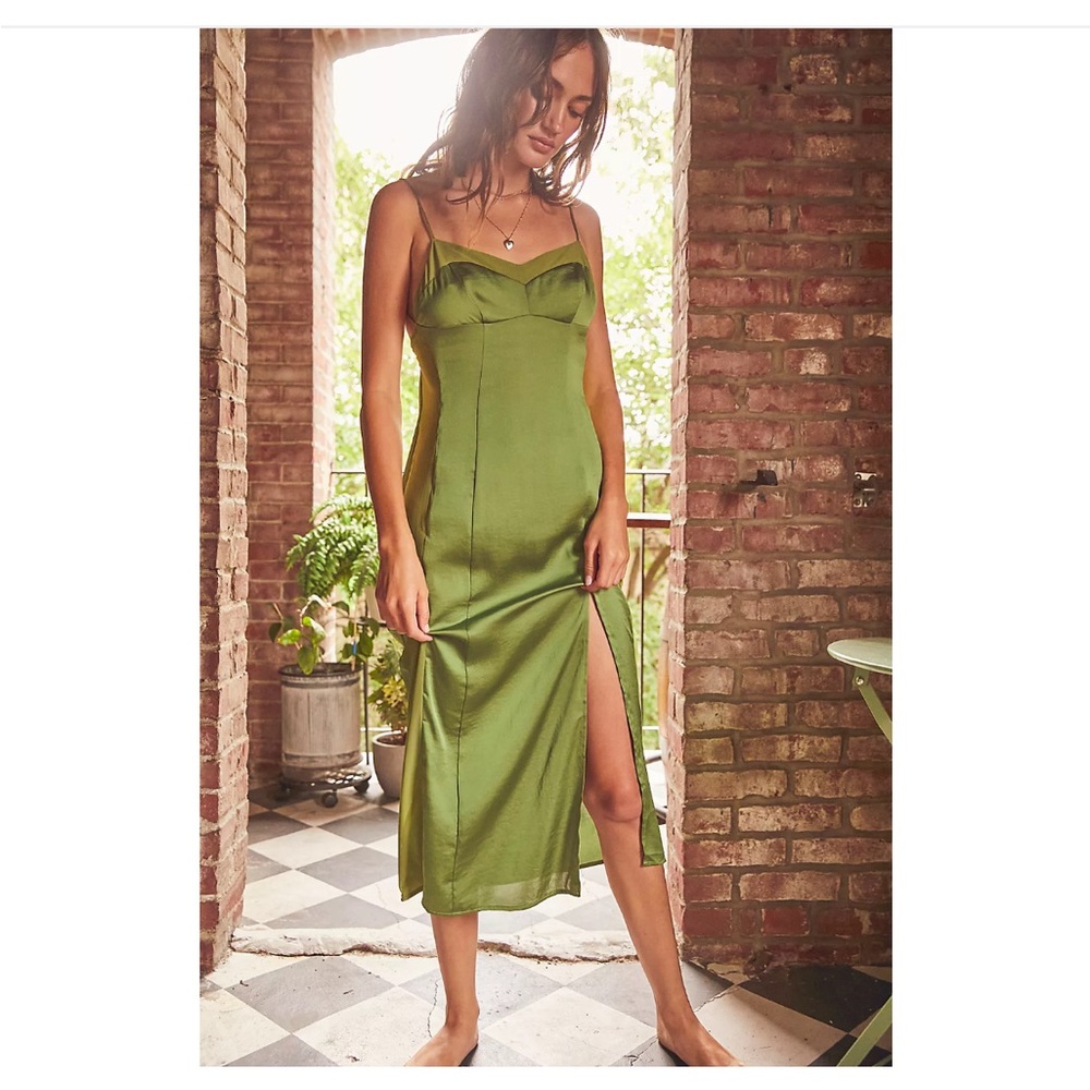 Free People City Cool Satin Slip dress FP
